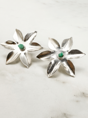 Aretes en plata, joyería artesanal